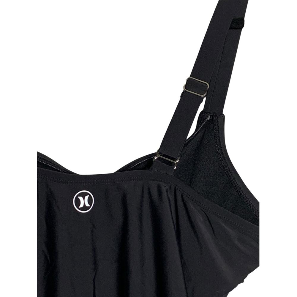 Hurley Women’s One Piece Swimsuit XL Black UPF 50+ Adjustable Straps NWT - Picture 5 of 14